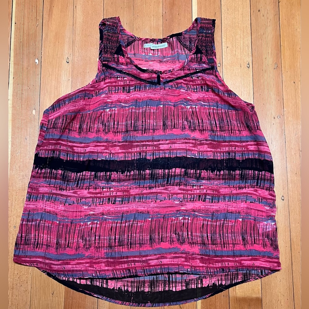 Maurices size 2x tank  pink top / blouse
